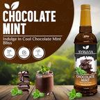 Syruvia Coffee Syrup, Chocolate Mint Flavored Syrup for Drinks, Lattes, and Desserts – 25.4 fl oz,