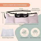 MOYOAMA Post Mastectomy Pillow – Hands-Free Protection with Secure Strap & Easy-Clean Washable Cover Breast Surgery Must Haves,Breast Reduction Recovery Supplies,Breast Augmentation