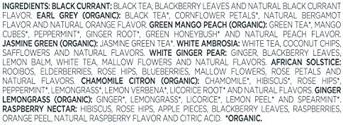 Tea Forte Premium Presentation Box Gift Set Sampler, 20 Count, Assorted Blends Individually Wrapped Handcrafted Pyramid Infuser Bags, Assorted Classic Tea