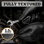 TitanFlex Heavy Duty Black Nitrile Gloves, 6 Mil, Fully Textured, Mechanic Disposable Gloves, Latex Free, Powder Free