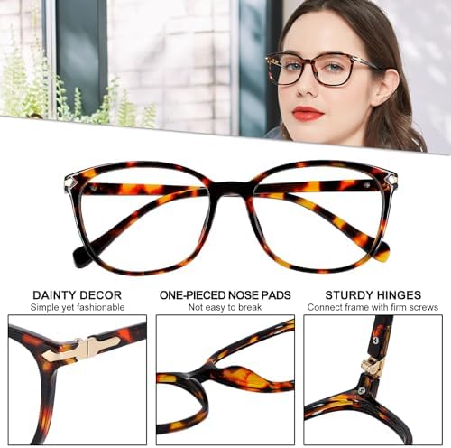 4 Packs Reading Glasses for Women Blue Light Blocking Computer Readers 1.0 1.25 1.5 1.75 2.0 to 4.0