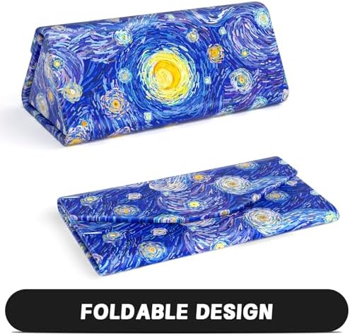 Sunglasses Case, Foldable Glasses Case, Magnetic PU Leather Hard Shell Folding Eyeglass Holder Box, Collapsible Unisex