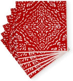 Caspari Annika Paper Cocktail Napkins in Red - 20 Per Package, 2 Packs