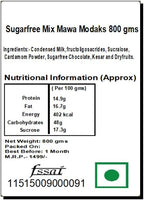 Ghasitaram Gifts Indian Sweets - Sweets Ganesha Chaturthi Gifts Modaks Sugarfree Mix Mawa Modaks 800 GMS