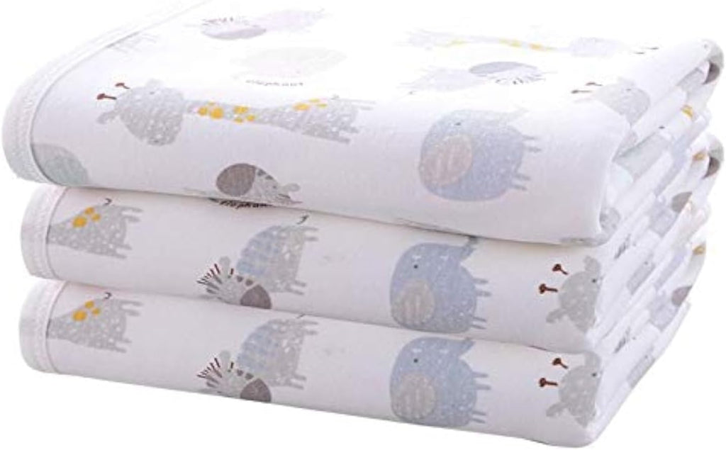 Baby Diaper Changing Pad Liners(22X27.5 inches) Soft Cotton Waterproof Changing Pad for Baby Underpads Mattress Mat Sheet Protector Portable Reusable Urine Mats for Travel Gear Pack of 3