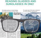 MIRYEA Polarized Bifocal Reading Sunglasses for Men Women Blue Light Blocking Glasses Black Lens UV Protection Outdoors Sun Readers Lightweight Driving Eyeglasses Tinted Shades Anti Glare Eyewear 2.5