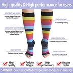 Open Toe Compression Socks Women Men 2 Pairs 15-20mmHg Toeless Compression Support Socks Circulation Recovery