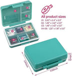9-Grid Pill Organizer,Portable Pill Box,Large Capacity Compartments,Travel Pill Container,Medicine Dispenser,Pill Purse,Pill Case for Vitamins, Fish Oils or Supplements(Navy Green)