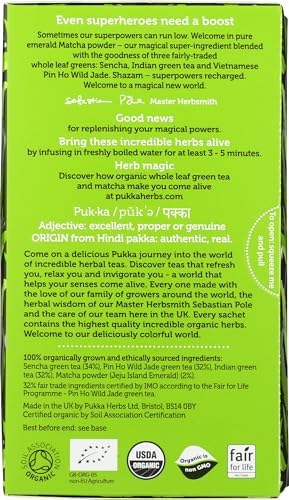 Pukka, Tea Matcha Supreme Organic, 20 Count