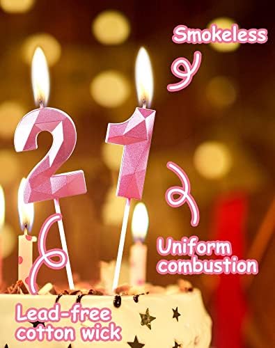 Number 70 Candles,70th Birthday Candles,Pink Happy Birthday Candle for Cake,3D Design Cake Topper Decorations for Women Birthday Party Wedding Anniversary Celebration Supplies