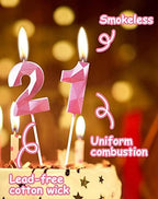 Number 70 Candles,70th Birthday Candles,Pink Happy Birthday Candle for Cake,3D Design Cake Topper Decorations for Women Birthday Party Wedding Anniversary Celebration Supplies
