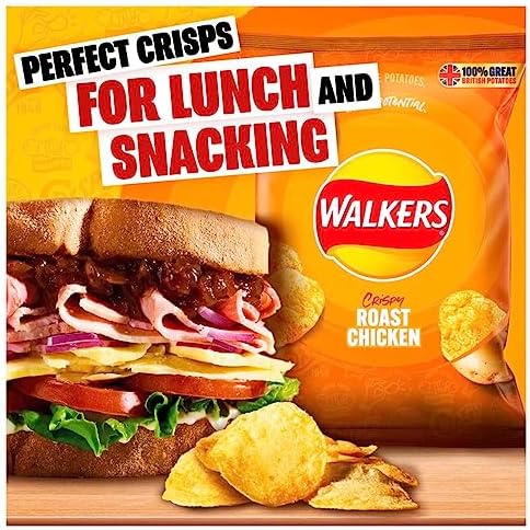 Walkers Crisps All Flavors Fresh Stock 32 x 32.5g (Roast Chicken)
