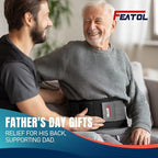 FEATOL Back Support Belt for Men & Women,Lumbar Belt for Lower Back Pain,Breathable Back Brace with Lumbar Pad for Scoliosis, Herniated Disc, Sciatica, Heavy Lifting & Working(Waist Size:68"-74.8")