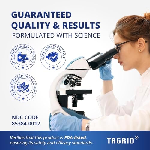 TAGRID NDC-Approved 1% Clotrimazole Antifungal Cream: Powerful, Non-Prescription Relief for Ringworm, Athlete's Foot, and Jock Itch - 50g