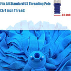 EaseYourDay Microfiber Cloth String Mop Head Refill, Loop End Screw On Mop Head Compatible with All Standard US Threading Pole (Acme 3/4 inch Thread) – (3)