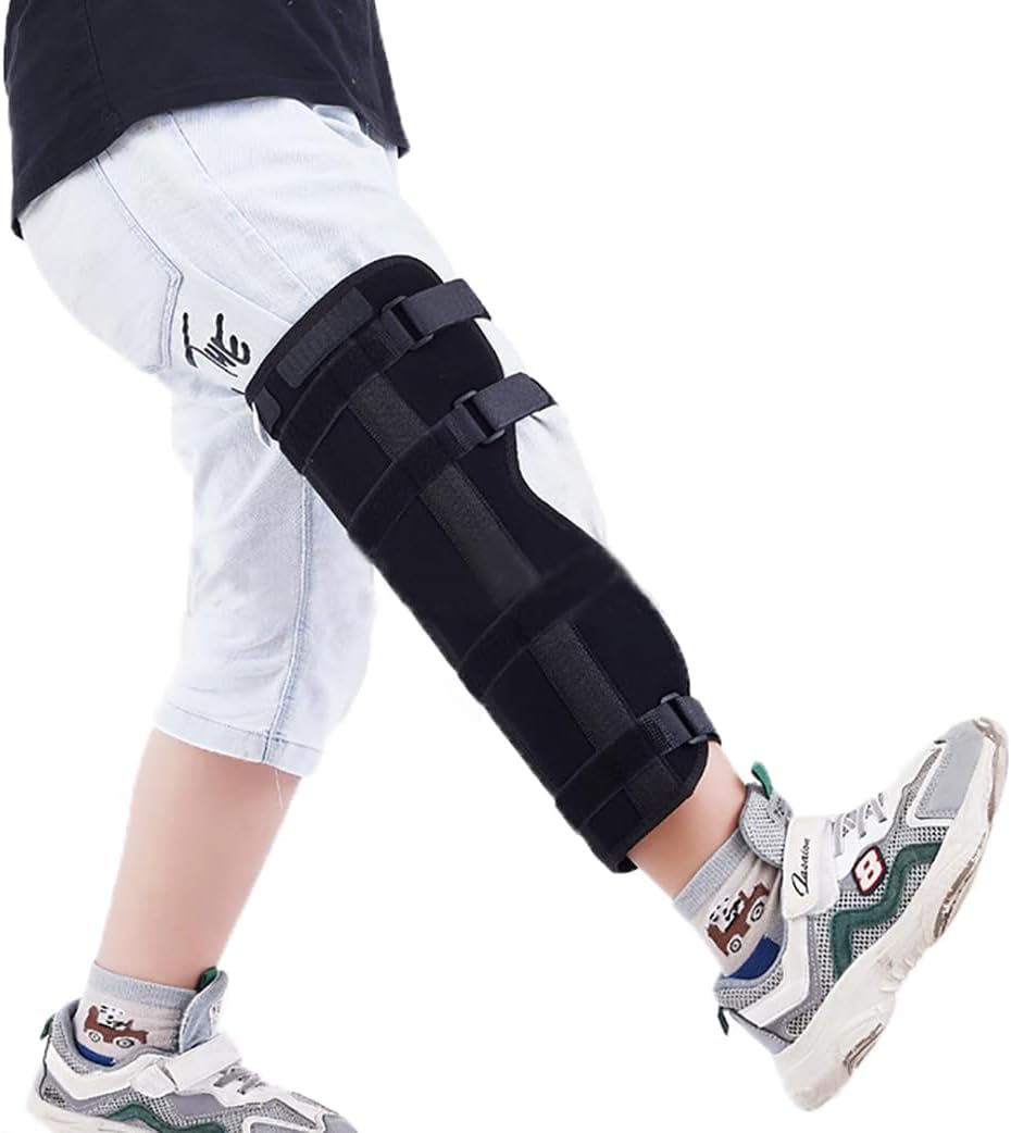 Kid Knee Immobilizer Brace Adjustable Knee Leg Immobilizer Joint Fixation Fracture Sprain Dislocation Support for Injury Recovery Sport
