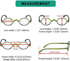 Eyekepper Oval Round Reading Glasses Women Men Small Vintage Reader Eyeglasses Mini with Spring Hinges