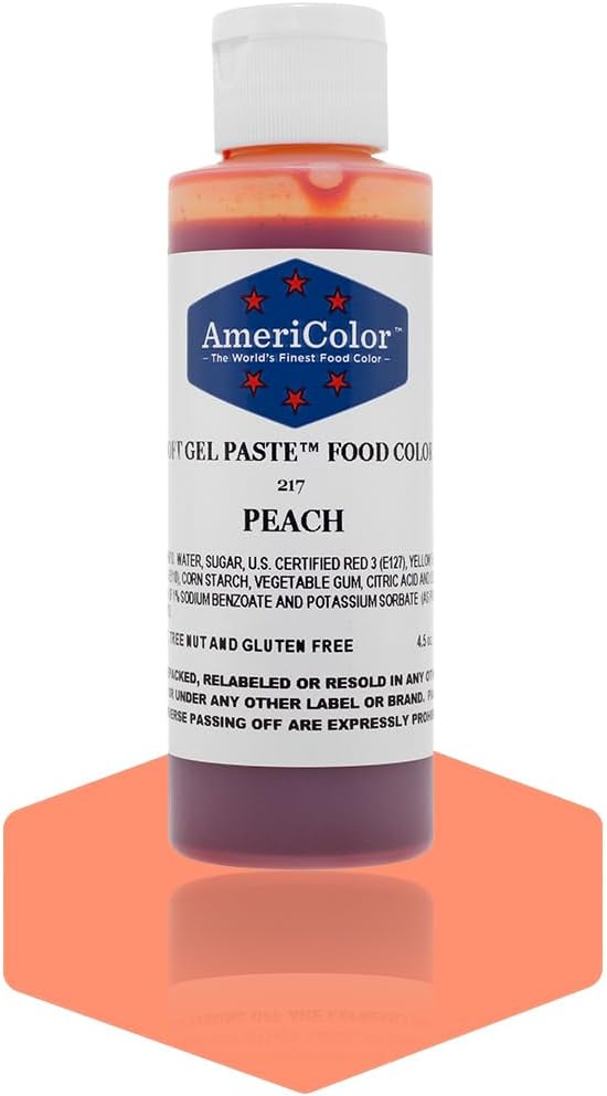 PEACH SOFT GEL PASTE 4.5 OZ Cake Decorating