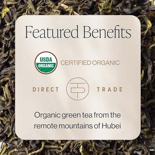 Rishi Tea Jasmine Green Tea - Organic Loose Leaf Tea, Caffeinated Scented Chinese Green Tea with Floral Aroma & Taste - 4 Ounces, 16+ Servings