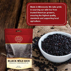 Spicy World Minnesota Grown Black Wild Rice 24oz Bag (1.5LB) | Premium Quality | All Natural, Hearty Grain with Rich Flavor | Perfect for Rice Dishes & Recipes