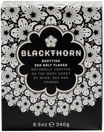 Blackthorn Scottish Gourmet Sea Salt Flakes - Natural and Unrefined, 8.5oz Box (Pack of 1)
