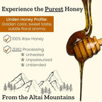 Altay Raw Linden Honey - 100% Pure, Unfiltered, Unpasteurized, Ethically Sourced - Glass Jar, 454g / 16oz