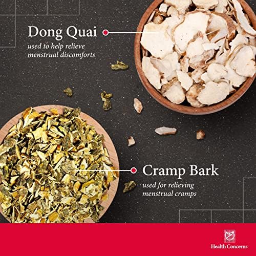 Health Concerns Cramp Bark Plus – Menstrual Cramp Relief & Hormonal Balance – Circulation Support – Dong Quai, Black Cohosh, Bupleurum & Chinese Herbs – Herbal Supplement for Women – 90 Capsules