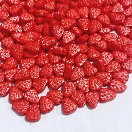 PhilaeEC Red Strawberry Sprinkles Edible for Cake Decoration Spring Sprinkles Baking Cookie Cupcake Toppers Decoration Christmas Vanlentine Easter Supplies