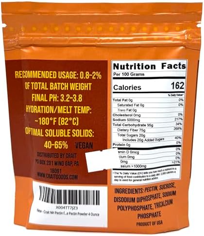 NH Pectin for Baking, Vegan, Gluten-Free Pectin Powder 4 Ounce