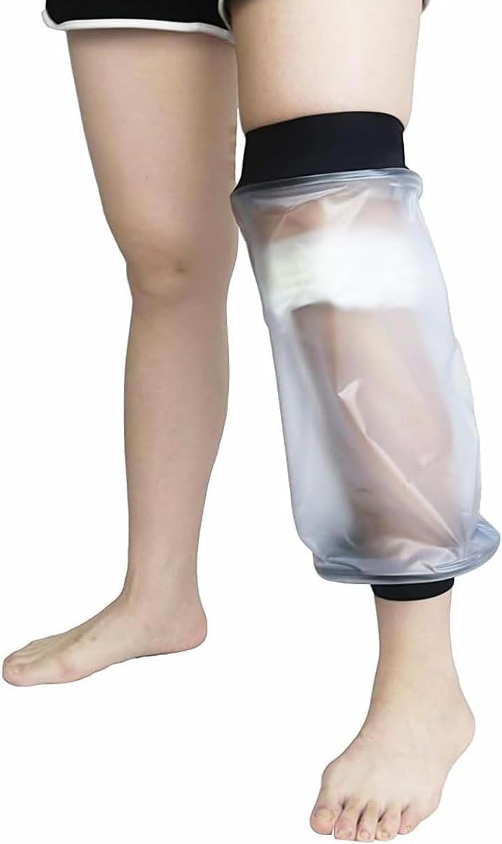 Knee Cast Cover for Shower,Waterproof Knee Shower Protector for Knee Replacement Surgery,Cast and Wound