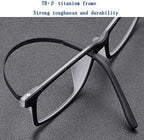 Reading Glasses,Pure Titanium, Anti-Blue Light, High Definition, Ultra Light, Anti-Fatigue, Full Frame, Black, Blue,Black,+2.5