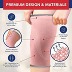 Doctor Developed Knee Brace/Knee Support/Knee Compression Sleeve & Handbook - Relief For Arthritis, Tendonitis, Injury (Pink, L)