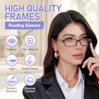 Kerecsen Reading Glasses 5 Pairs Fashion Ladies Readers Spring Hinge with Pattern Print Eyeglasses for Women (Multicolor, 2.75, x)