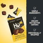 Hu Cashew Butter + Pure Vanilla Bean Dark Chocolate Bites 6 Pack | Natural Organic Vegan, Gluten Free, Paleo, Non GMO, Fair Trade Dark Chocolate
