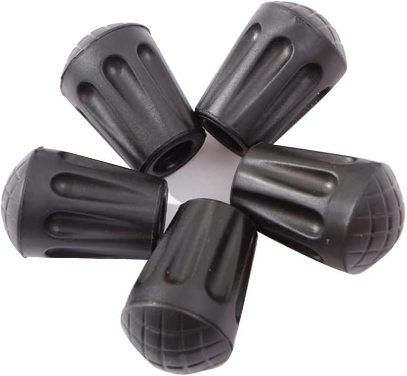 Ergonomic Hiking Crutch Tips 6pcs Walking Cover Tips for Sticks Skid-Resistant and Lightweight