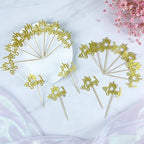 24 Gold Glitter Oh Baby Cake Cupcake Toppers Picks for Wedding Birthday Baby Shower Party Decorations