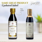 Giusti Balsamic Glaze Based on Thick Balsamic Vinegar of Modena – Italian Gourmet La Crema Reduction, Smooth & Velvety Drizzle for Meat, Cheese, Salads & Desserts - 8.45 fl oz (250 ml) - Pack of 1