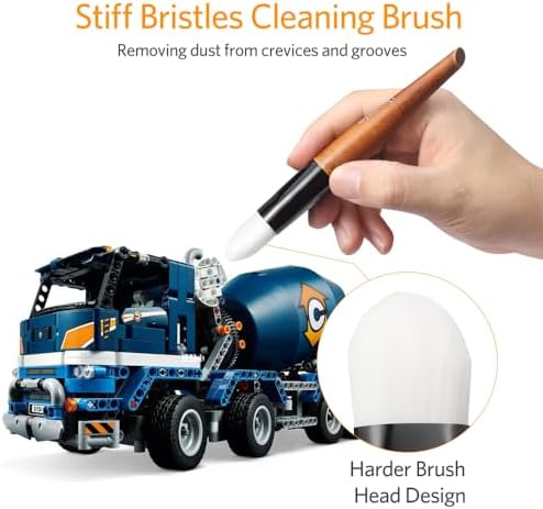 DIYESMART 2pcs Cleaning Brush Kit with Wooden Handle, Model Dusting Brush Kit for Figures, Statues,Models, Craft