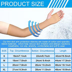 Coume 2 Pairs Elderly Skin Protection Sleeves Arm Protector for Thin Skin Bruising for Men Women(Elegant Style,Small)