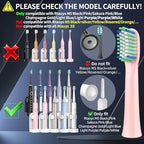 10 Pack Toothbrush Replacement Heads Compatible with Rtauys M5 Sonic Electric Toothbrush (Pink, 10 Count(Pack of 1))