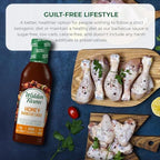 Walden Farms Honey Barbecue Sauce – Zero Calorie, Low Carb, Keto-Friendly, Vegan, Sugar-Free – 12 oz Bottle
