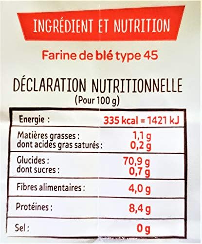 Francine Farine de ble Fluide - French Imported T45 Original Fluid Wheat Flour, 1kg