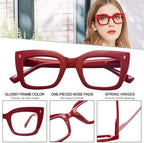Oversized Reading Glasses for Women Thick Cat Eye Readers with Spring Hinges 1.0 1.25 1.5 1.75 2.0 to 4.0