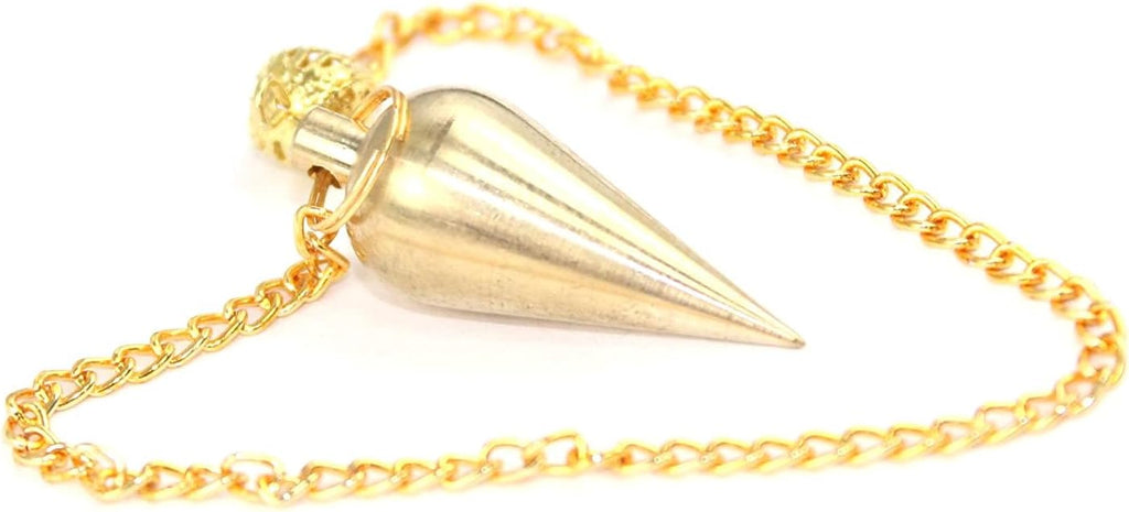 Jet International Jet Brilliant Brass Cone Pendulum Healing Dowsing Metal Reiki Results Healing Crystals