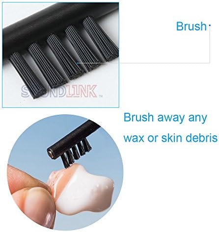 Hearing Aid Cleaning Brushes with Magnet and Wax Loop for BTE, ITC or ITE (3)