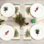 Homlouue 100 PCS Christmas Napkins Disposable, 3 Ply Paper Christmas Tree Napkins, Decorative Napkin for Bathroom Home Kitchen Dinner, Guest Paper Hand Towels for Xmas Winter Holiday Party Supplies