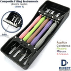 Dental Composite Filling Instruments Restorative Silicone Handle With Cassette (Set of 5)