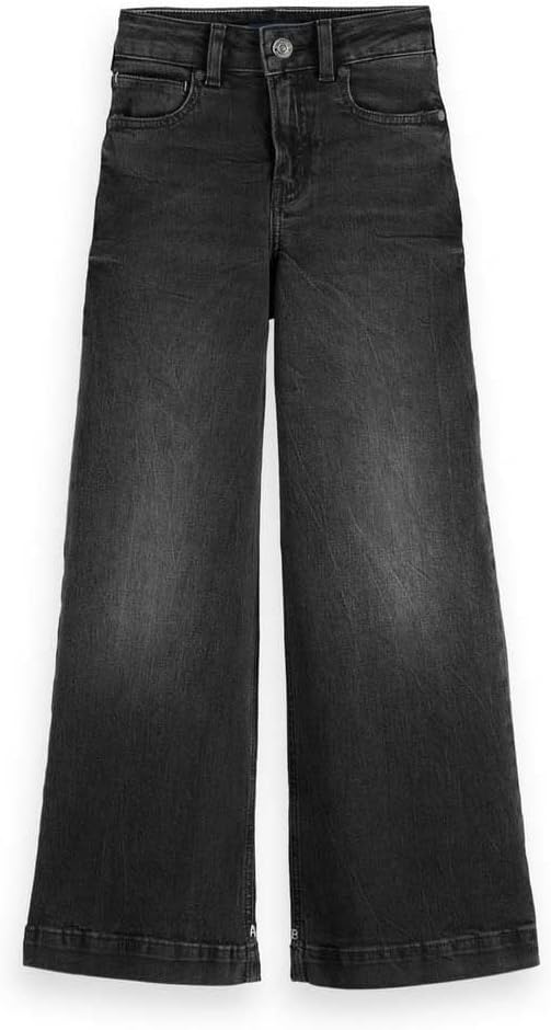 Girls' Wide Leg Wave Jeans in Black by Scotch & Soda