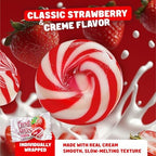 Strawberry and Cream Candy 1LB | Bulk Hard Candy Individually Wrapped in Resealable Bag