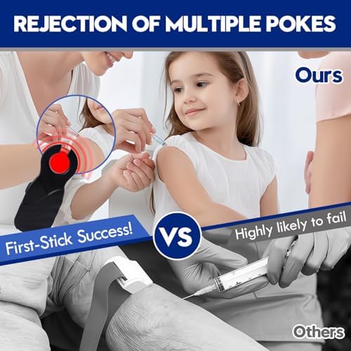 Vein Finder for IV Access Phlebotomy–Portable Red LED Hand Held Vein Finder for Nurses with Focused Beam for Clear Vein Visualization, Long-Lasting Battery,Vein Viewer Light Device for Finding Veins